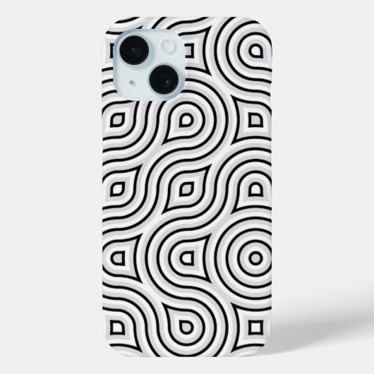 "Zwart & Wit Geometrische Optische Illusie Telefoo Case-Mate iPhone Case (Achterkant)