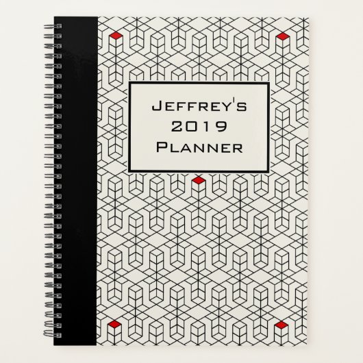  zwart-wit geometrische planner (Voorkant)