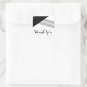Zwart wit geometrische streep dank u Stickers (Tas)