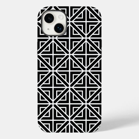Zwart-wit geometrische vormen Case-Mate iPhone case (Achterkant)