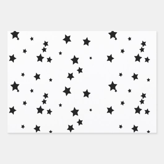 Zwart-wit geometrische vormen inpakpapier vel (Voorkant)