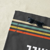  zwart-wit gepersonaliseerd basketbal strandlaken (In situ)