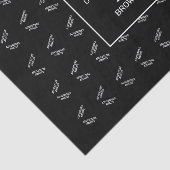 Zwart-wit gepersonaliseerd tissuepapier (Detail)