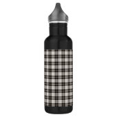 Zwart-wit geplakt zwart waterfles  (Links)