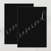 Zwart-wit gereserveerd minimalistisch tafelblad te (Voorkant / Achterkant)