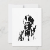 Zwart-wit Geronimo uitnodiging (Voorkant)