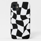 Zwart-wit geruit bord Case-Mate iPhone case (Achterkant)