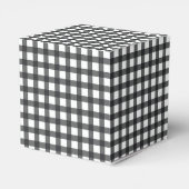 Zwart-wit geruit dambordruit 2" bedankdoosjes (Achterkant)