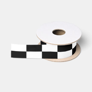 Zwart-wit geruit patroon lint