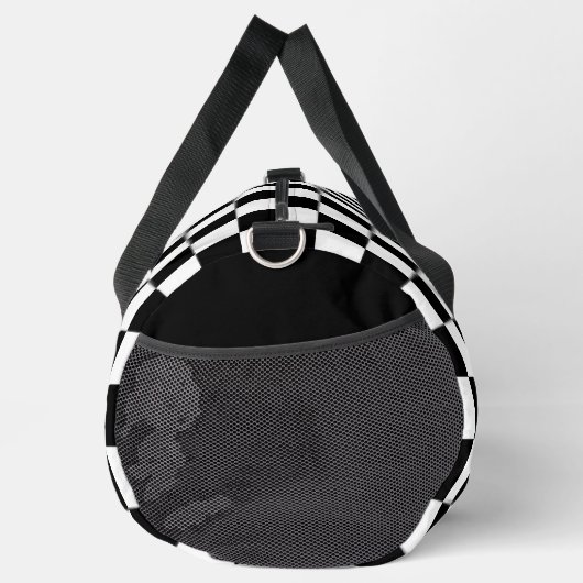 Zwart-wit geruit patroon plunjezak (Rechts)