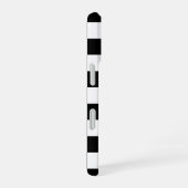 Zwart wit geruit schaakbord iPhone 16 hoesje (Rechterkant)