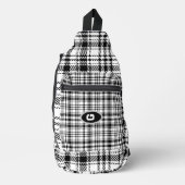 Zwart-wit geruit sling bag (Voorkant)