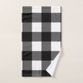 Zwart & Wit geruit vierkant Buffalo Plaid Bad Handdoek (Handdoek)