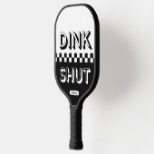 Zwart-wit Geruite 3D  Funny Pickleball Paddle (Links)