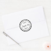 Zwart Wit Geruite Appeltaart Label (Envelop)