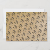 Zwart-wit geruite Buffel Check Brown Kraft Feestdagenkaart (Achterkant)