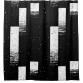 Zwart-wit geruite douchegordijn stijl 3 (Voorkant)