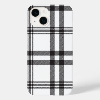 Zwart wit geruite iPhone Case