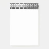 Zwart & Wit Geruite Notities  Post-it® Notes (Voorkant)
