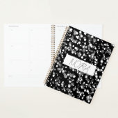 Zwart-wit gestippeld gepersonaliseerd planner (Display)
