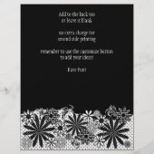 Zwart-Wit Gestippelde Bloemen Helder Flyer (Achterkant)