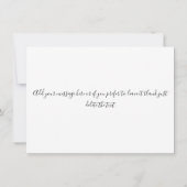 Zwart-wit gestippelde trouw-hartelijkdankjewel bedankkaart (Achterkant)