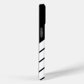 Zwart Wit Gestreept 70s 80s Retro Racing Stripes Case-Mate iPhone Case (Achterkant / Rechts)