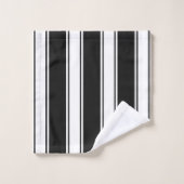 Zwart-wit gestreept bad handdoek (Wasdoekje)