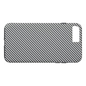 Zwart-wit gestreept Case-Mate iPhone case (Achterkant (Horizontaal))