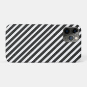 Zwart-wit gestreept Case-Mate iPhone case (Achterkant (horizontaal))