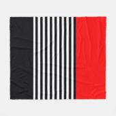 Zwart-wit gestreept fleece deken (Voorkant (Horizontaal))