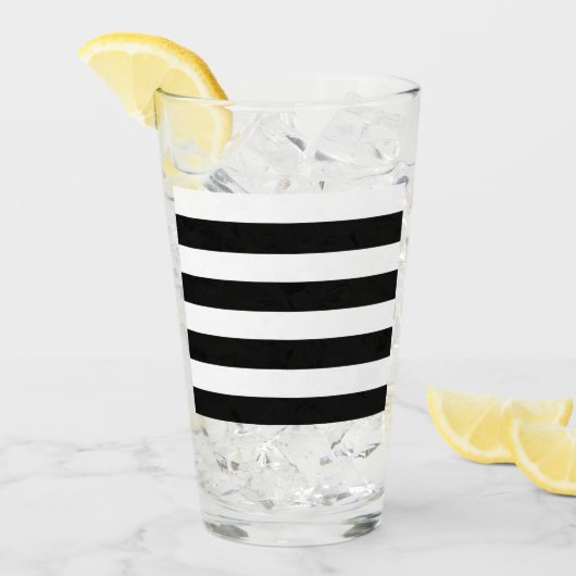 Zwart-wit gestreept glas (Voorkant ijs)