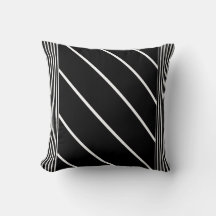Zwart-wit gestreept kussen - Chic in Stripes