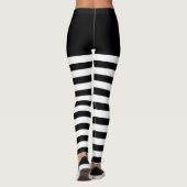 Zwart-wit gestreept leggings (Achterkant)