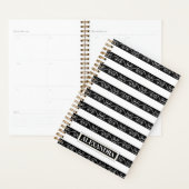 Zwart Wit gestreept Modern design Planner (Display)