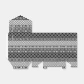 Zwart-wit gestreept patchwork met kant bedankdoosjes (Uitgevouwen)