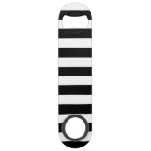 Zwart-wit gestreept speed flessenopener (Voorkant)