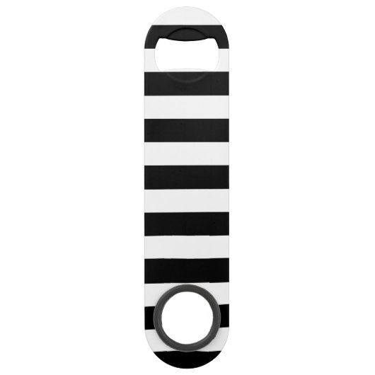 Zwart-wit gestreept speed flessenopener (Voorkant)