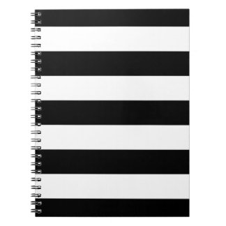 Zwart-wit gestreept Stijlvol Notitieboek