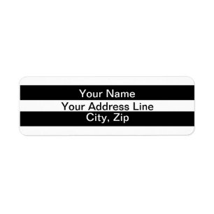 Zwart Wit Gestreept Strepen Modern Franse Labels