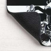 Zwart-wit gestreept Suikermeisje Muismat (Hoek)