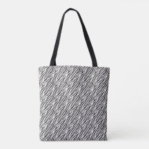 zwart-wit gestreept tasje met zebraprint