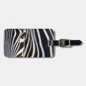 Zwart-wit gestreept Zebra Bagagelabel (Voorkant horizontaal)