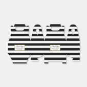 Zwart-wit gestreepte bruiloft dank u bedankdoosjes (Uitgevouwen)