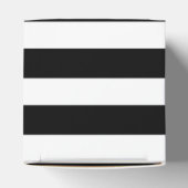 Zwart-wit gestreepte bruiloft gunst doos bedankdoosjes (Bovenkant)