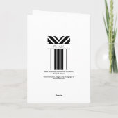 Zwart-wit gestreepte chevrons bedankkaart (Achterkant)