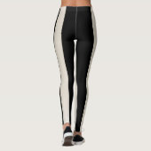 Zwart-wit gestreepte legging (Achterkant)