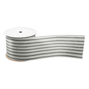 Zwart-wit gestreepte minimalistische Vintage Elega Lint