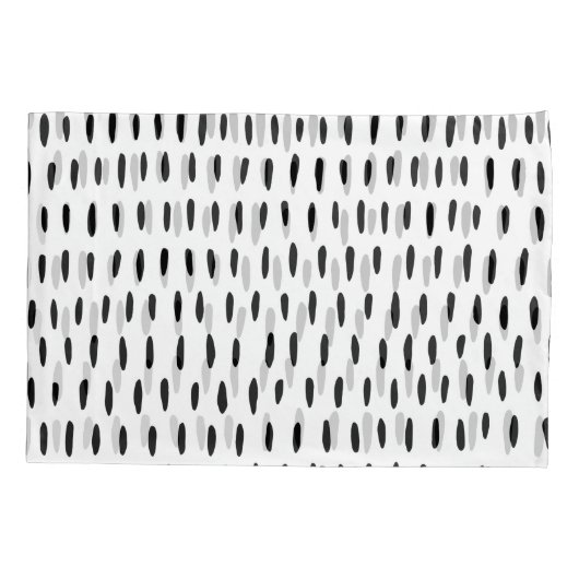 Zwart-wit gestreepte patroon: met de hand getrokke kussensloop (Achterkant)