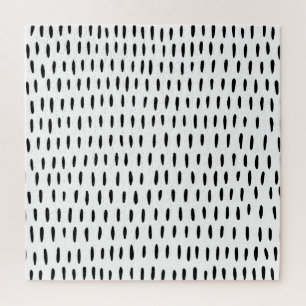 Zwart-wit gestreepte patroon: met de hand getrokke legpuzzel